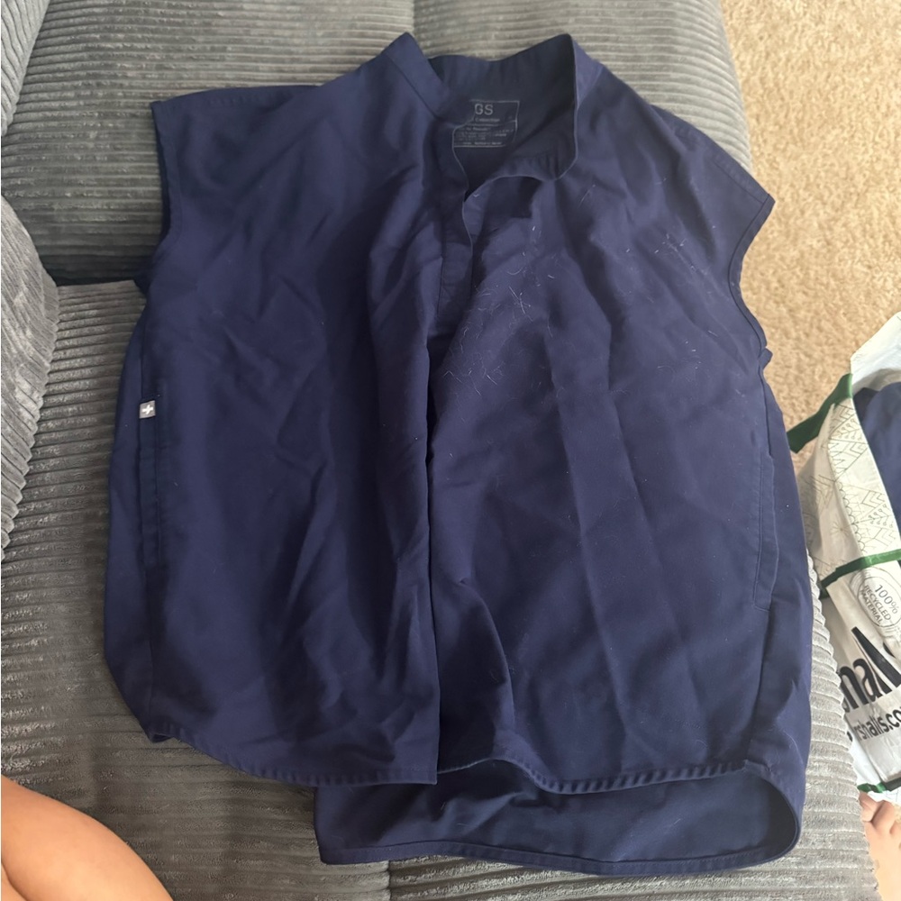 Figs Blue Scrub Top - Medium